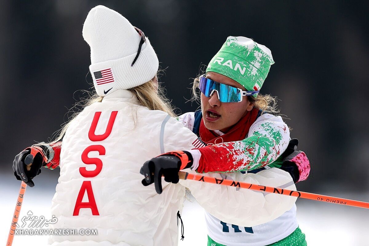 تصاویر | سمانه بیرامی باهر نماینده ایران در آغوش جسی دیگینز دختر اسکی‌باز آمریکایی