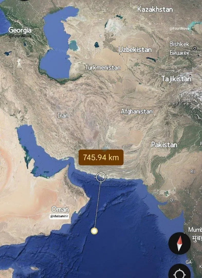 ناو آبراهام لینکلن دقیقا چقدر با ایران فاصله دارد