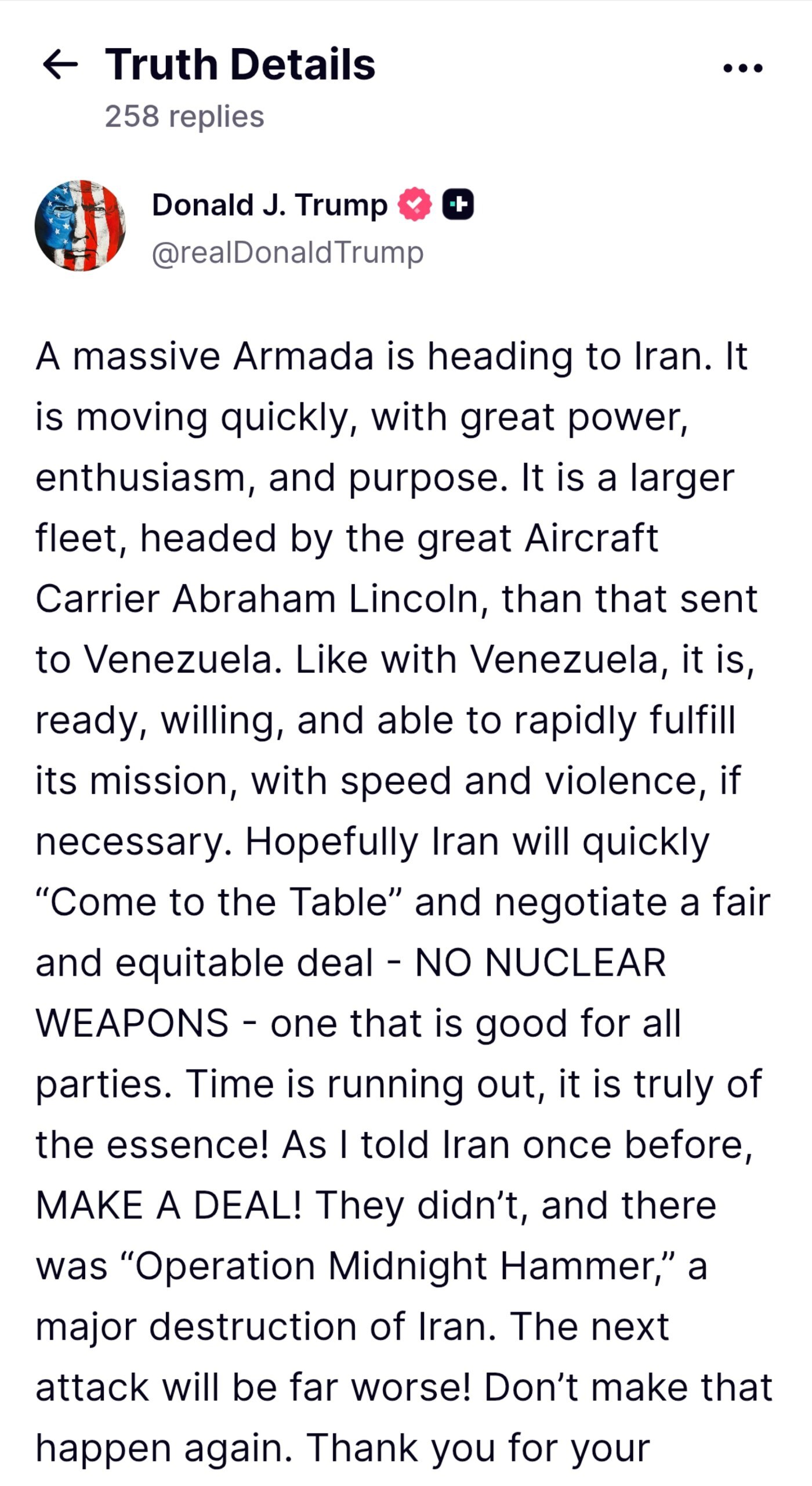 تهدید جدید ترامپ: حمله بعدی به مراتب بدتر خواهد بود! اجازه ندهید دوباره این اتفاق بیفتد