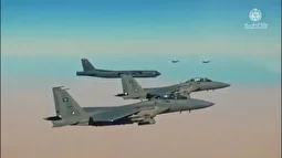 ویدئو | اسکورت هواپیمای ترامپ توسط جنگنده‌های سعودی