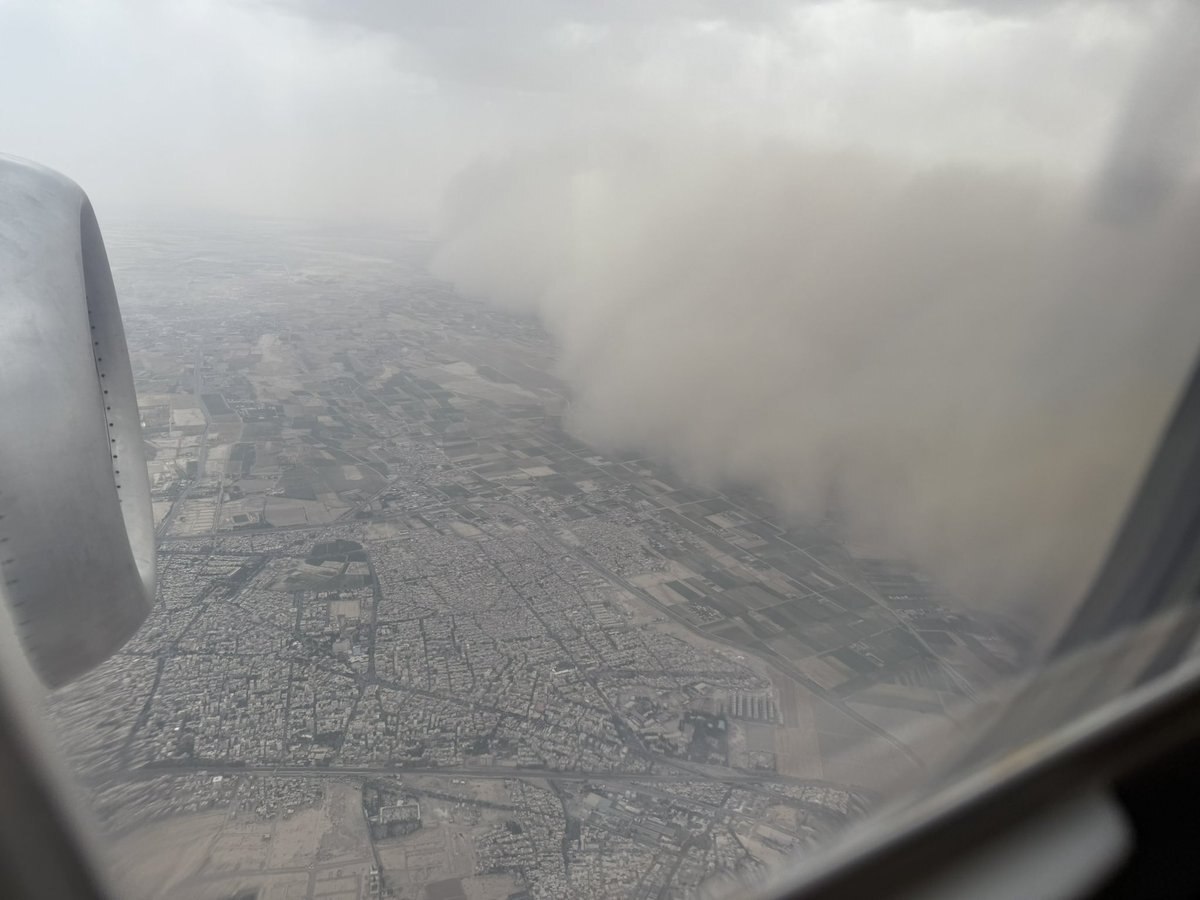 تصویر هولناکِ طوفان تهران از آسمان