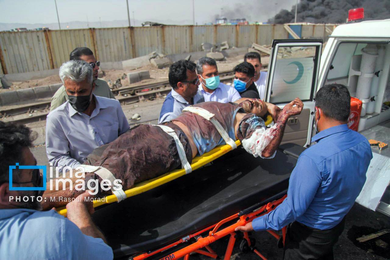 تصاویر +18 از انفجار هولناک اسکله شهید رجایی بندرعباس