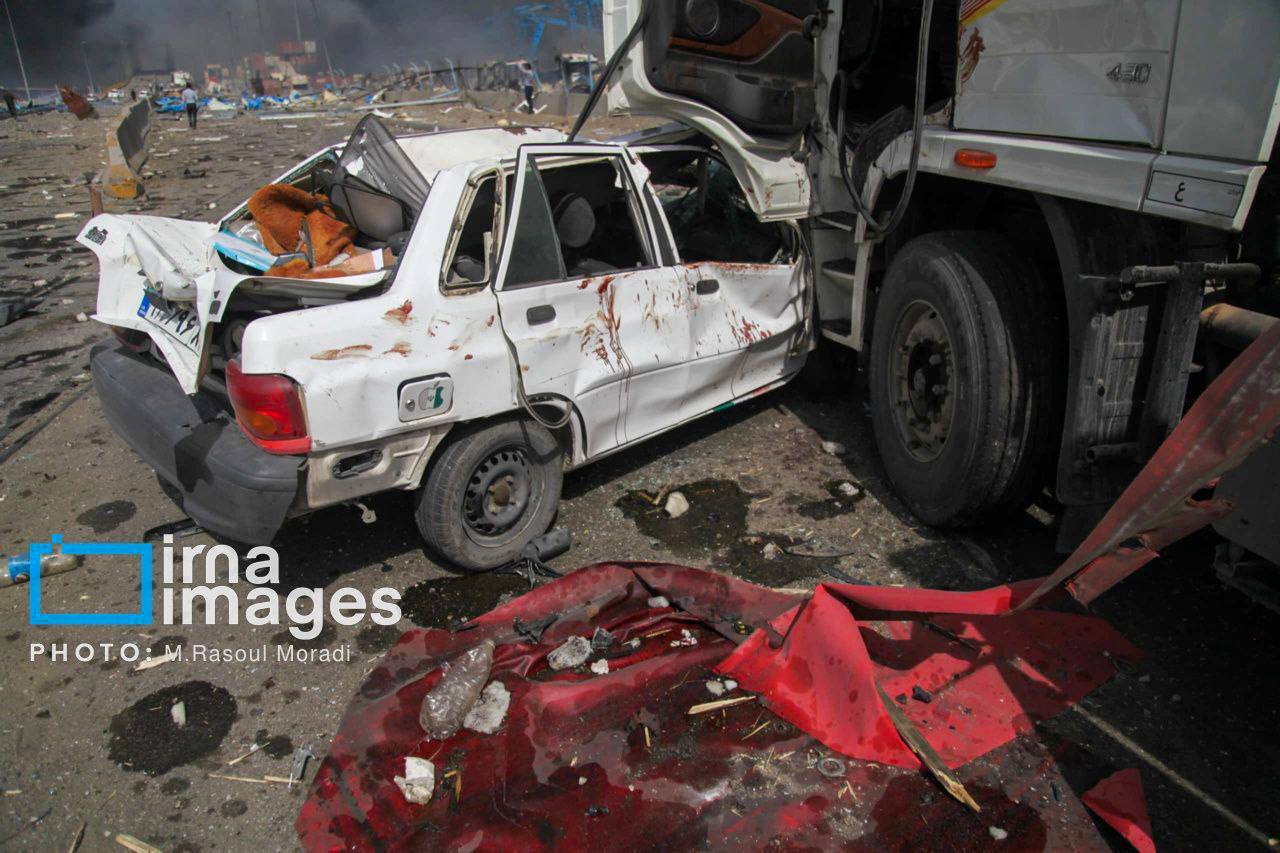 تصاویر +18 از انفجار هولناک اسکله شهید رجایی بندرعباس