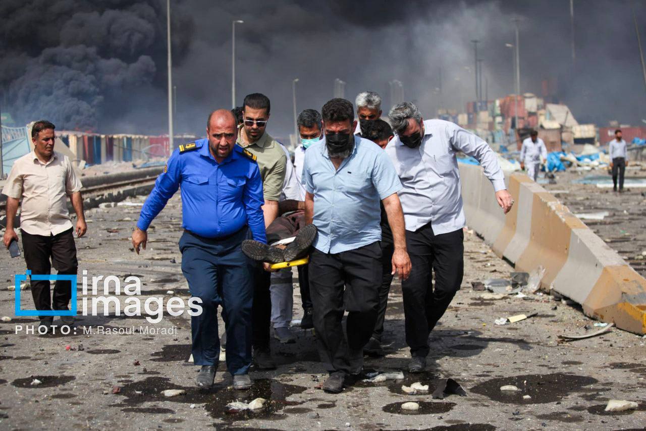 تصاویر +18 از انفجار هولناک اسکله شهید رجایی بندرعباس