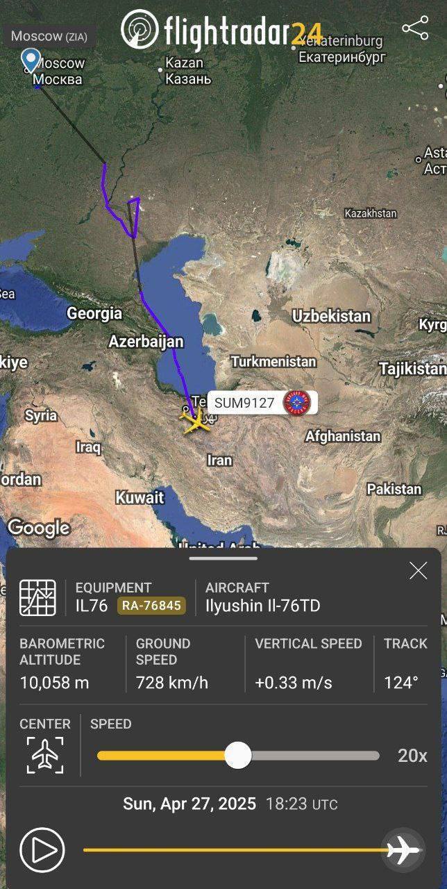 تصاویری از ورود هواپیما‌های ارتش روسیه به ایران