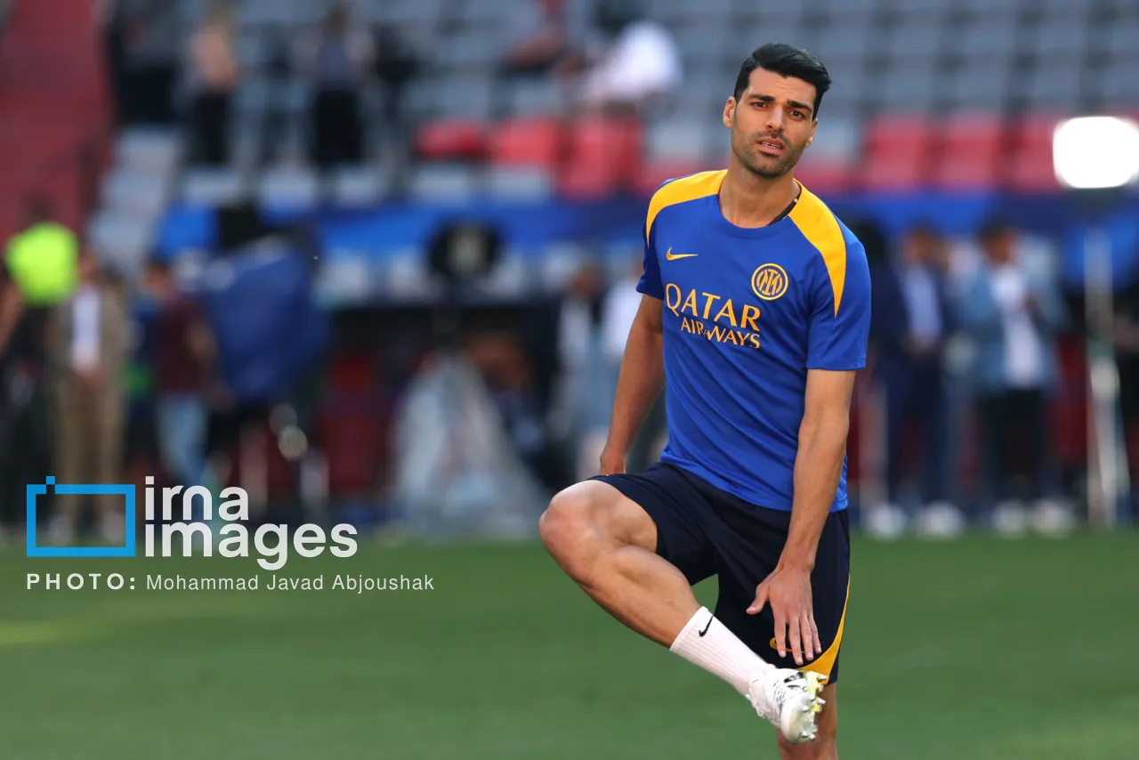 تمرین اینتر همراه طارمی قبل از فینال لیگ قهرمانان اروپا + تصاویر