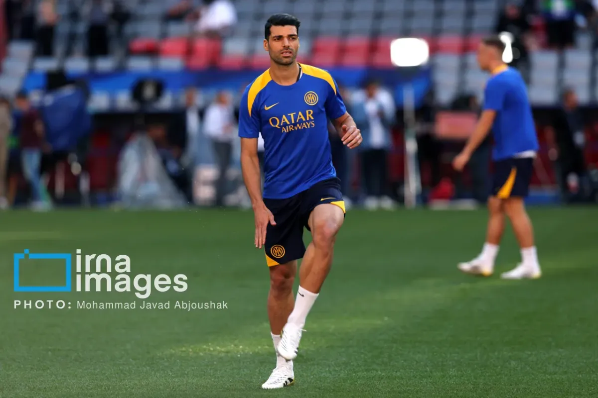 تمرین اینتر همراه طارمی قبل از فینال لیگ قهرمانان اروپا + تصاویر