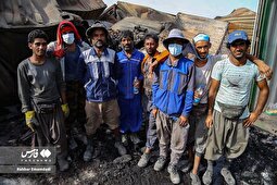 بندر شهید رجایی یک ماه بعد از آتش‌سوزی