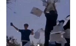 فیلمی تکان‌دهنده از جشن پایان سال تحصیلی دانش آموزان پس از آخرین امتحان!