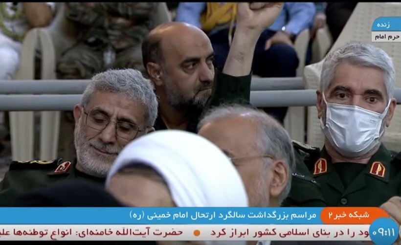 این قاب از سردار قاآنی در مرقد امام جلب‌توجه کرد