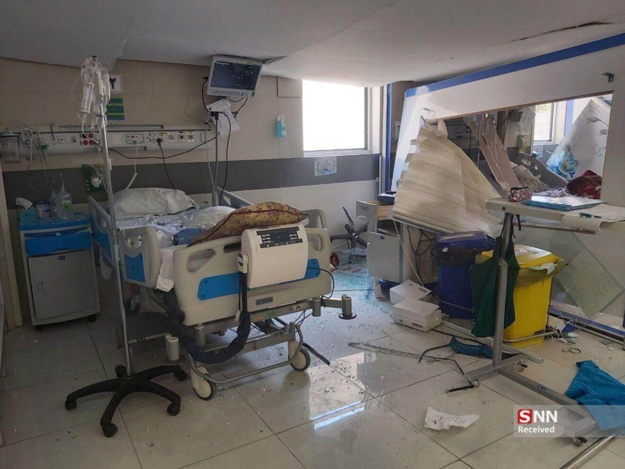 تصاویر | خسارات به بیمارستان فارابی کرمانشاه در اثر حمله رژیم صهیونیستی