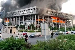 تصاویر دیده نشده از استودیو شبکه خبر هنگام شلیک موشک به صداوسیما