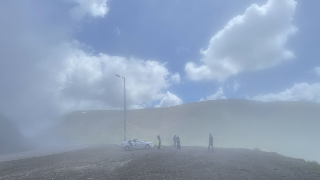 تصاویری زیبا از بازی ابر و نور و طبیعت در جاده رویایی اسالم به خلخال