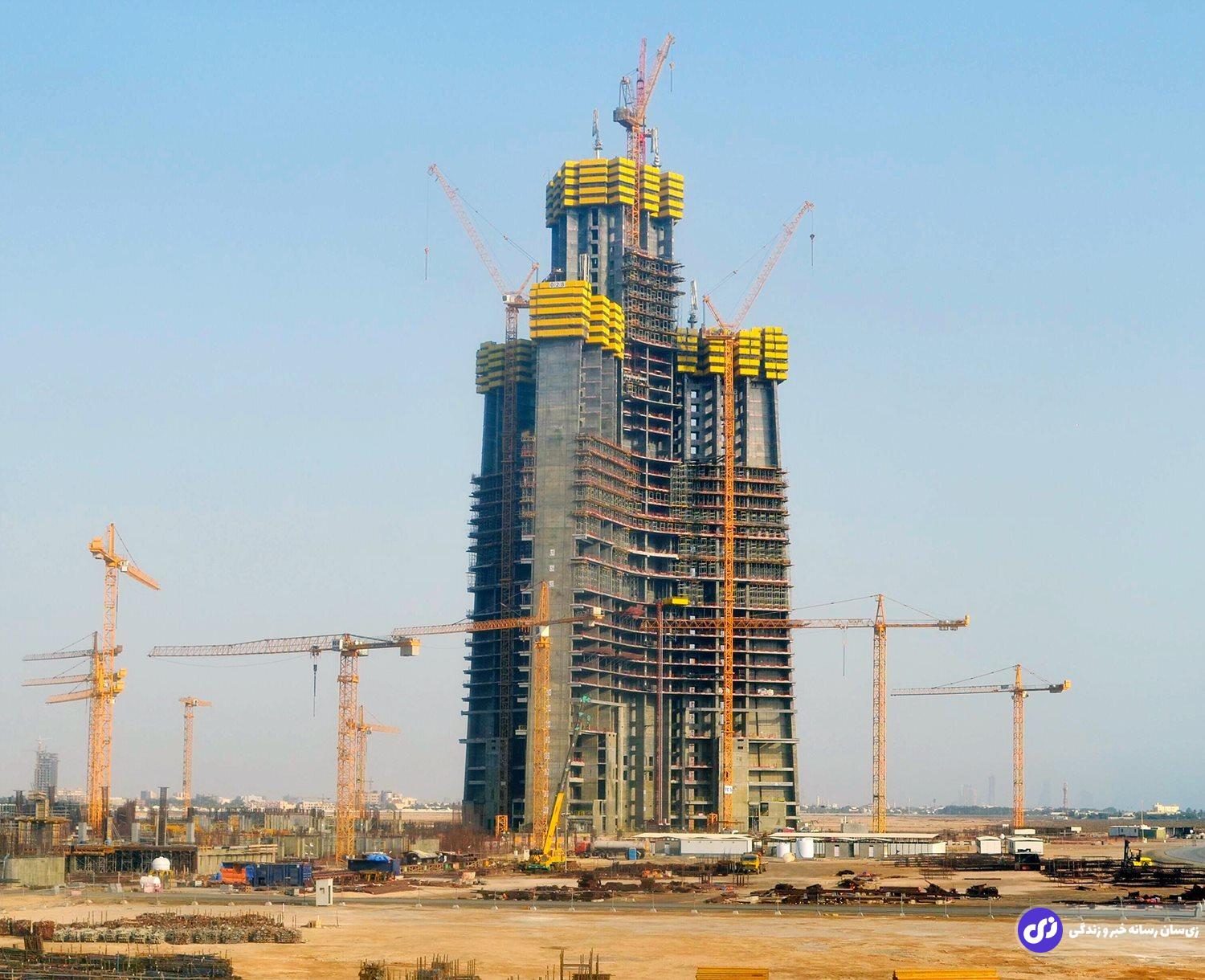 تصاویر | رکوردشکنی شاهزاده سعودی در بیابان؛ بلندترین برج جهان در جده ساخته می‌شود