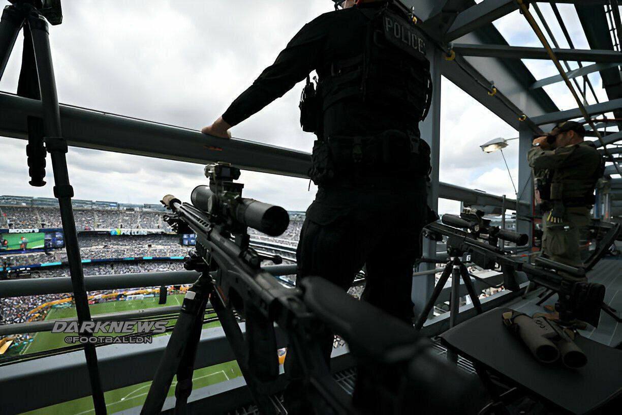 عکس | حضور ترامپ پای تک تیرانداز‌ها را به فینال جام جهانی باز کرد