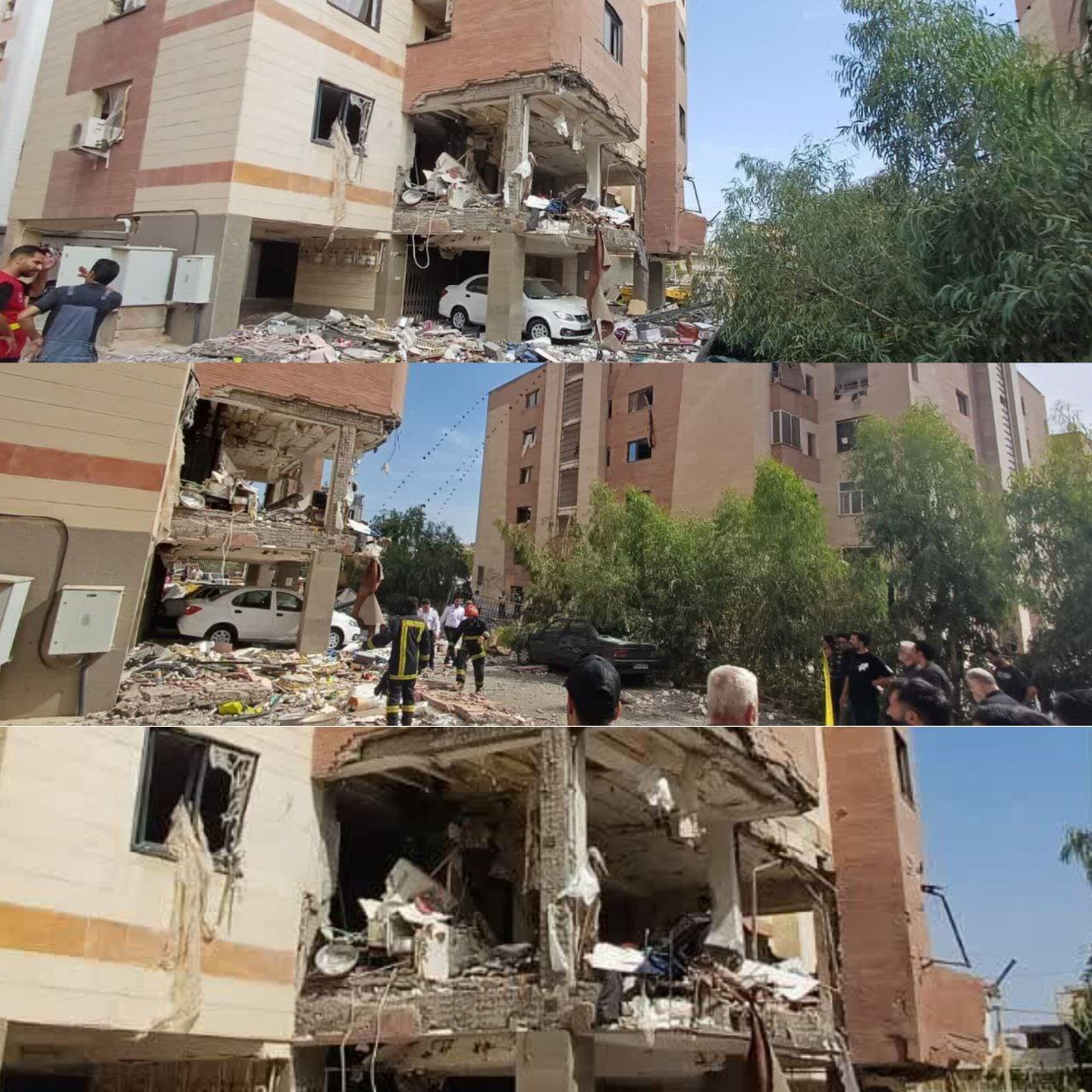 تصویر | انفجار در یکی از مجتمع‌های مسکونی در پردیسان قم