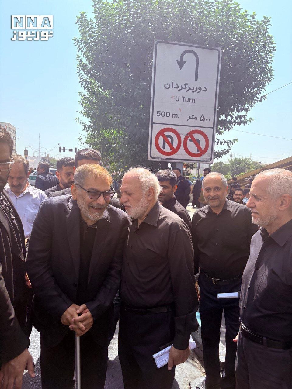 تصاویری جدید از شمخانی در مراسم بدرقه شهدای اقتدار