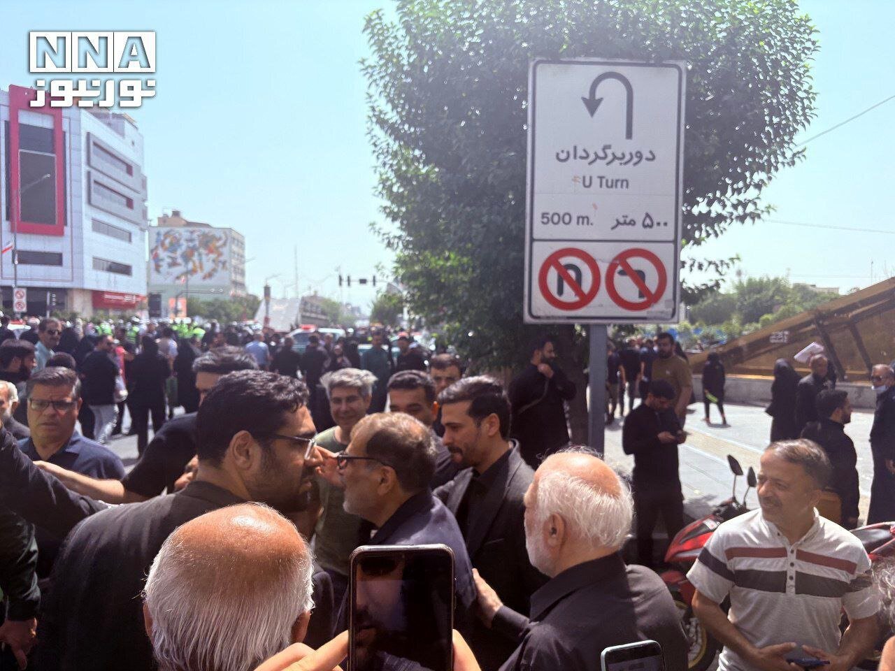 تصاویری جدید از شمخانی در مراسم بدرقه شهدای اقتدار