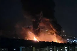 تصاویری هولناک از عملیات آتش‌نشانی درپی حمله اسرائیل به شهران و شهرری