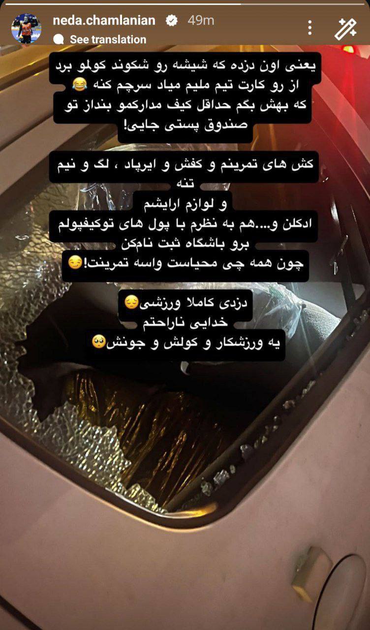 دزدی از ندا چملانیان همسر دانیال اسماعیلی‌فر وسط خیابان!