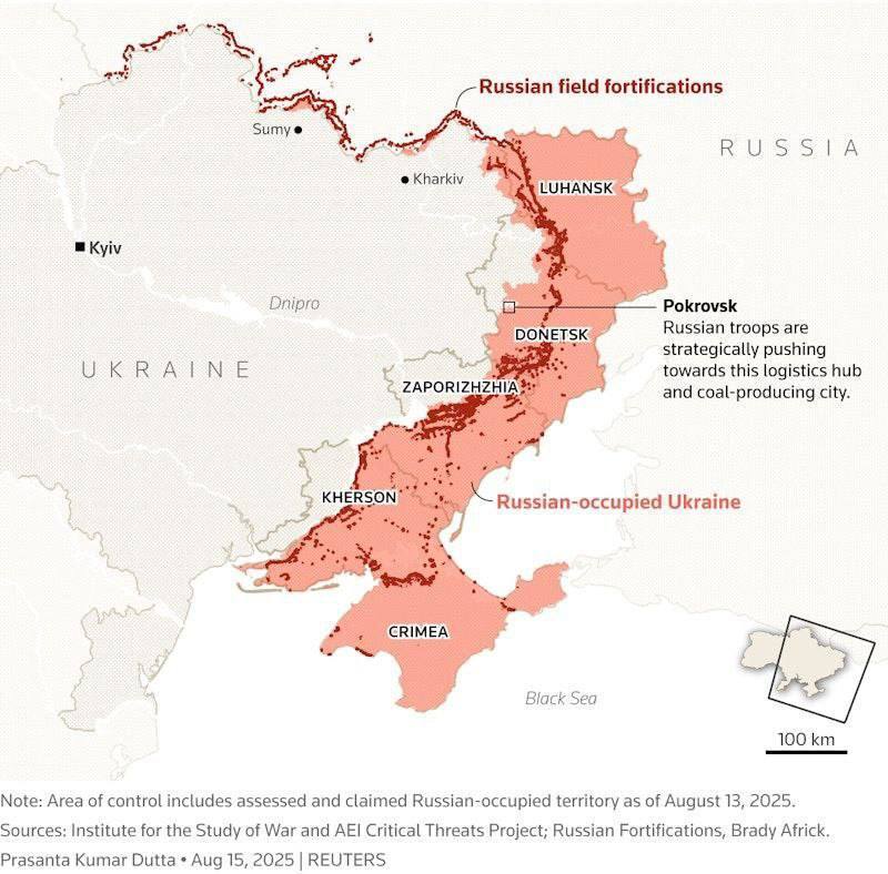 روسیه چه مقدار از خاک اوکراین را تحت کنترل دارد؟