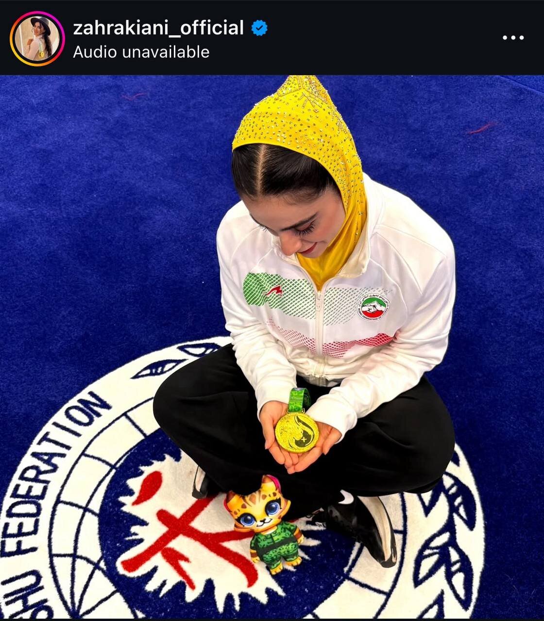 عکس | زهرا کیایی دختر ایرانی و نگاه احساسی به این طلا تاریخی!