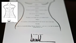 افشاگری بزرگ علیه ترامپ با نامه‌ای که با بدن برهنه یک زن طراحی شده است!