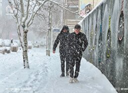 ویدئو | بارش برف ۱۰ سانتی‌متری در ورزقان آذربایجان‌شرقی