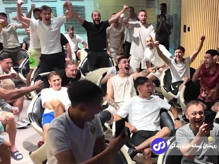 شادی بازیکنان تیم فوتبال غیرت قزاقستان