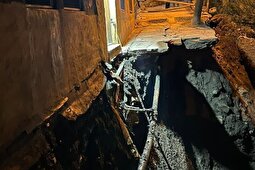 (ویدئو) رانش ناگهانی یکی از معبرهای شهرک تاریخی ماسوله