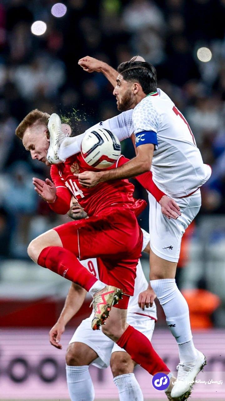 تصاویری از خطای عجیب علیرضا جهانبخش روی بازیکن روس