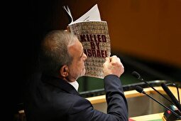 عکس | پزشکیان عکس چه کسانی را در سازمان ملل به جهانیان نشان داد؟