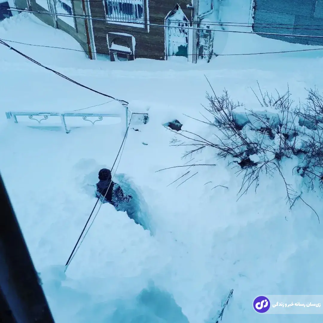 تصاویری باورنکردنی از برف یک متر و نیمی در خلخال تصاویری باورنکردنی از برف یک متر و نیمی در خلخال