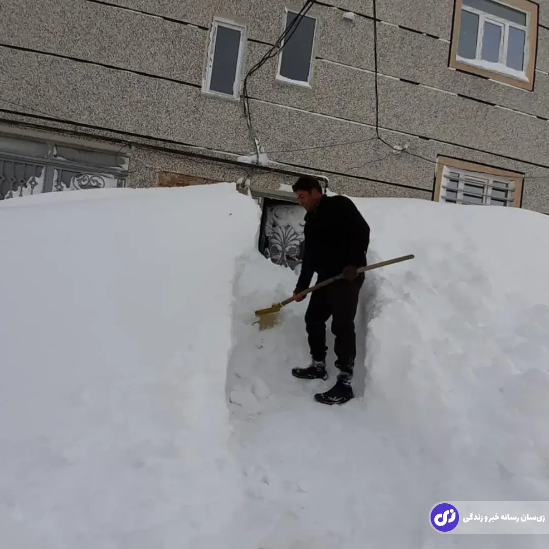 تصاویری باورنکردنی از برف یک متر و نیمی در خلخال تصاویری باورنکردنی از برف یک متر و نیمی در خلخال