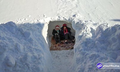 تصاویری باورنکردنی از برف یک متر و نیمی در خلخال