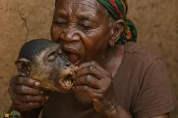 فیلمی ترسناک از پیرزنی که کله‌پاچه میمون می‌خورد!