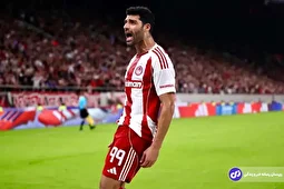 (ویدئو) مهدی طارمی با یک گل زیر طاقی هواداران المپیاکوس را به وجد آورد
