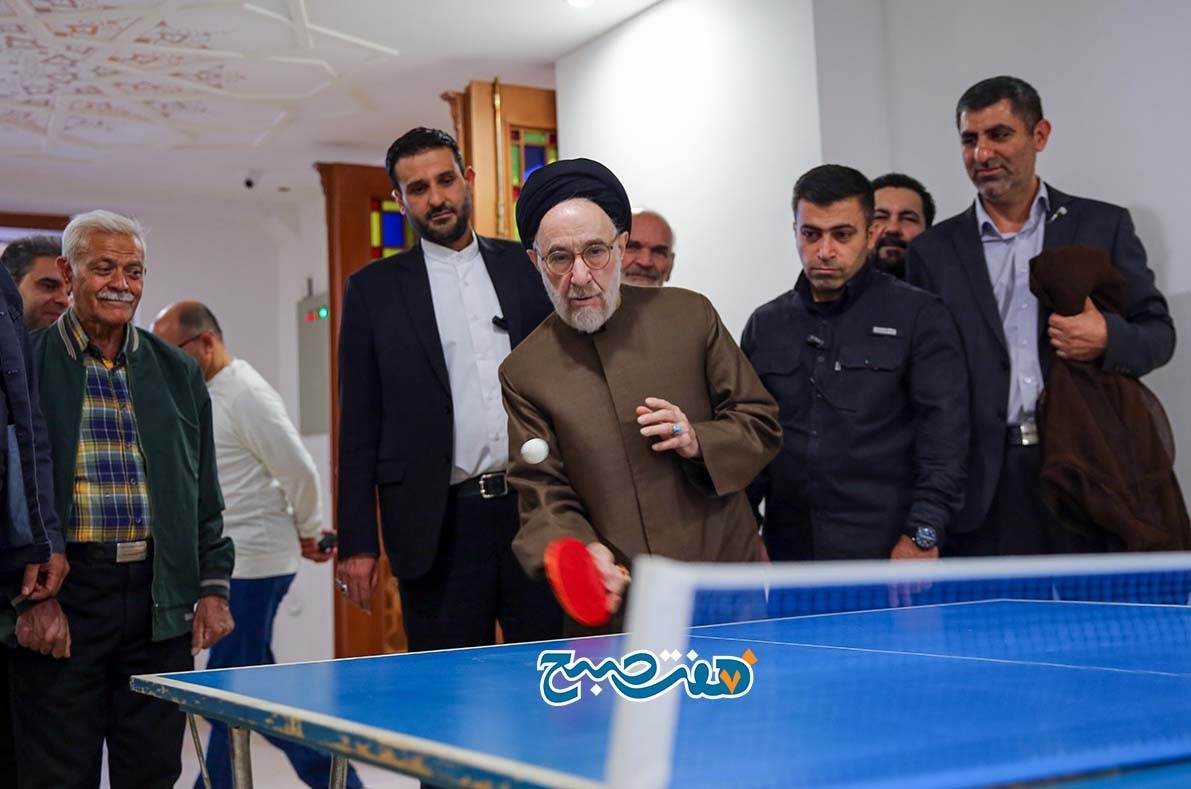 (تصاویر) پینگ‌پنگ بازی کردن سیدمحمد خاتمی واقعی بود؟!