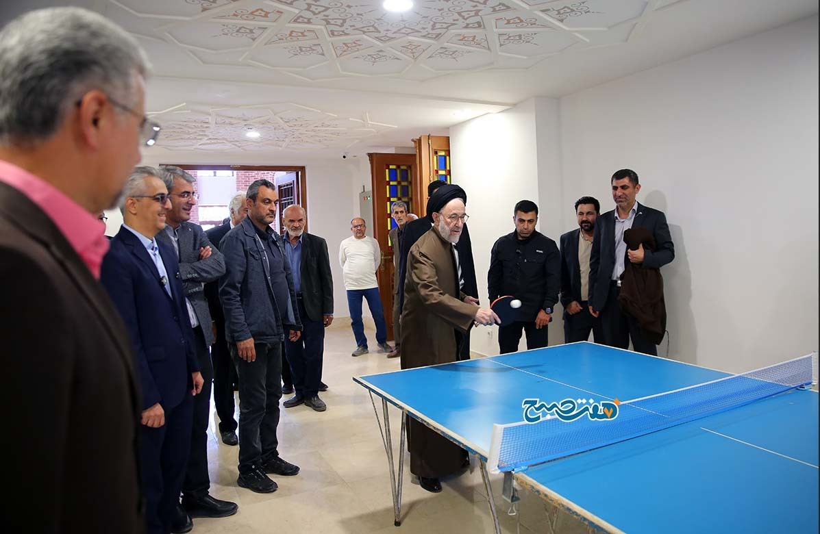 (تصاویر) پینگ‌پنگ بازی کردن سیدمحمد خاتمی واقعی بود؟!