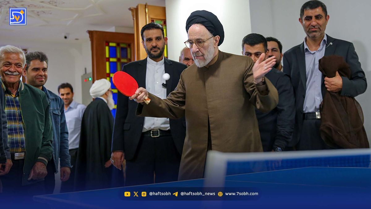 (تصاویر) پینگ‌پنگ بازی کردن سیدمحمد خاتمی واقعی بود؟!