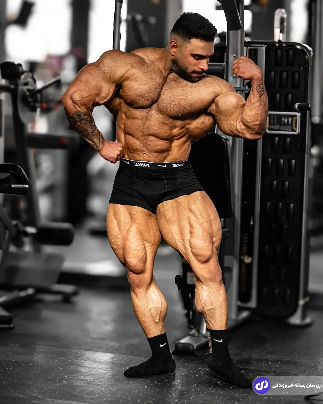 ایمان رضایی؛ بدنساز سنگینوزن لرستانی با عضلات ساق پای حجیم و معروف به «غول الیگودرز» که توانست اسکوات ۴۰۰ کیلویی را دو تکرار بزند ایمان رضایی