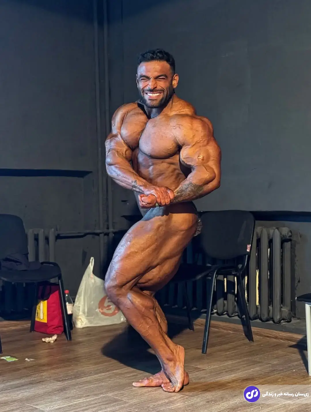 ایمان رضایی؛ بدنساز سنگینوزن لرستانی با عضلات ساق پای حجیم و معروف به «غول الیگودرز» که توانست اسکوات ۴۰۰ کیلویی را دو تکرار بزند ایمان رضایی
