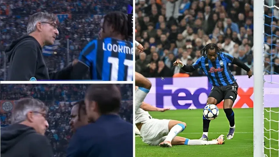 درگیری شدید آدمولا لوکمن با مربی خود در بازی با مارسی