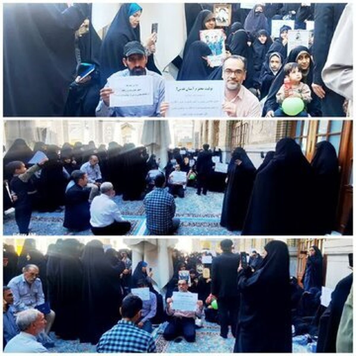 این‌ها کلاً متوجه گذشت روزگار نشده‌اند: هنوز برای جلوگیری از ورود زنان به ورزشگاه تجمع می‌کنند! (عکس)