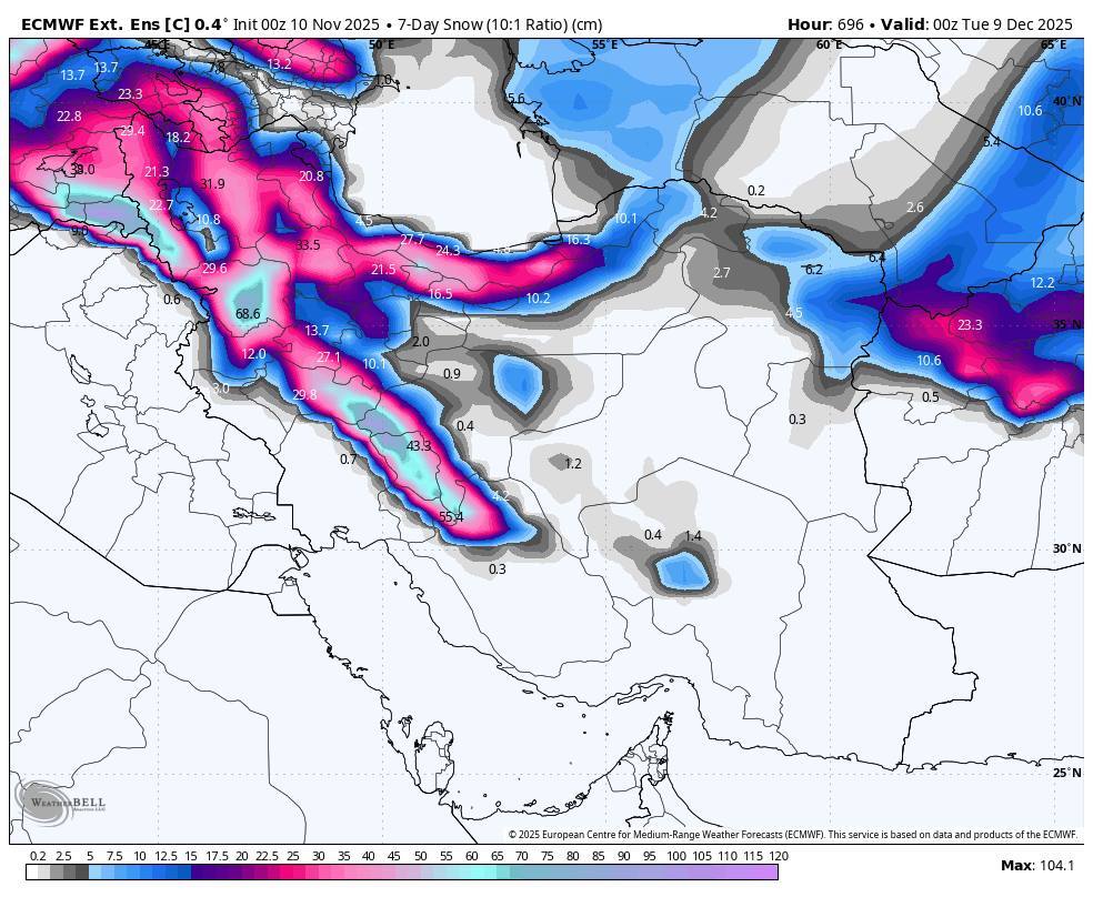 تاریخ دقیق آغاز بارش ها در ایران بر اساس نقشه های هواشناسی مشخص شد