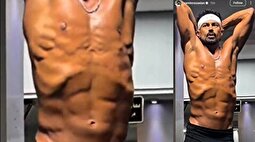 (ویدئو) فیگور‌های بدنسازی رامین رضاییان بعد از ۲۰ روز رژیم و تمرین سخت به سبک هادی چوپان!