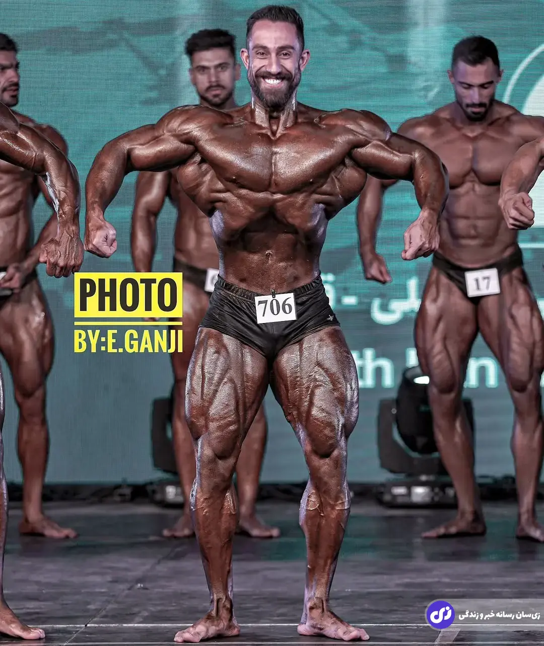 سامان الفتی؛ بدنساز کرمانشاهی و معروف به «سوپر ژنتیک فیزیک کلاسیک» که چندین بار مدال طلا گرفت و هدفش حضور در مسابقات مسترالمپیاست سامان الفتی