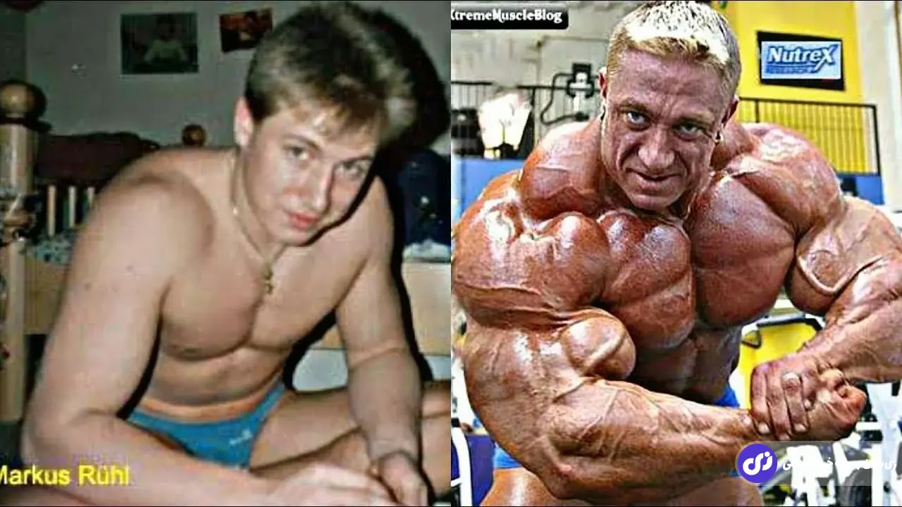 مارکوس رول؛ حجیمترین و بزرگترین بدنساز تاریخ مسترالمپیا با وزن مسابقه ۱۳۰ کیلوگرم که در سال ۲۰۰۲ عظیمترین فیزیک تاریخ بدنسازی را به نمایش گذاشت مارکوس رول