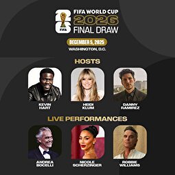 شش هنرمند مشهور؛ مجریان قرعه‌کشی جام جهانی۲۰۲۶ مشخص شدند