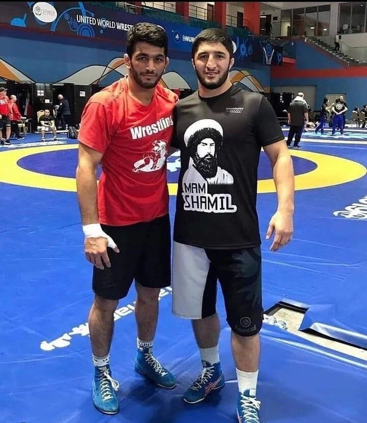 کشتی حسن یزدانی با عبدالرشید سعداله یف در فینال لیگ برتر کشتی ایران!